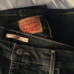 Levi shaping straight Dark Blues Jeans